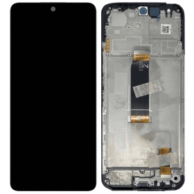 Xiaomi Redmi 13 4G, 5G, Poco M6 4G skärm (svart) (med ram) (original)