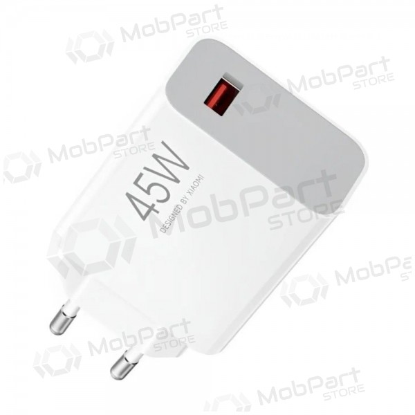 Telefonladdare Xiaomi Turbo Charging Power Adapter BHR07SLEU 45 w USB-A PD vit.