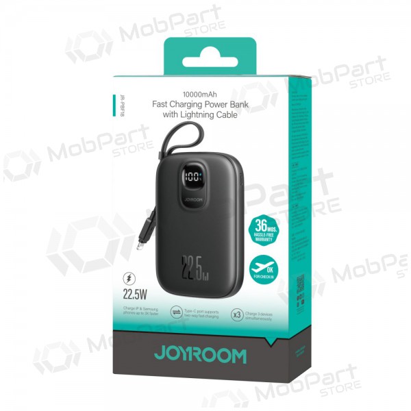 Powerbank Power Bank Joyroom JR-PBF18 22.5W with Lightning cable 10000mAh svart