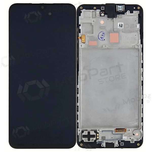 Ekranas Samsung A165 A16 4G su lietimui jautriu stikliuku och rėmeliu Black original (service pack)