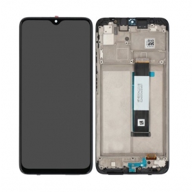 Xiaomi Redmi 9T / Redmi Note 9 4G 2021 skärm (svart) (med ram) (service pack) (original)