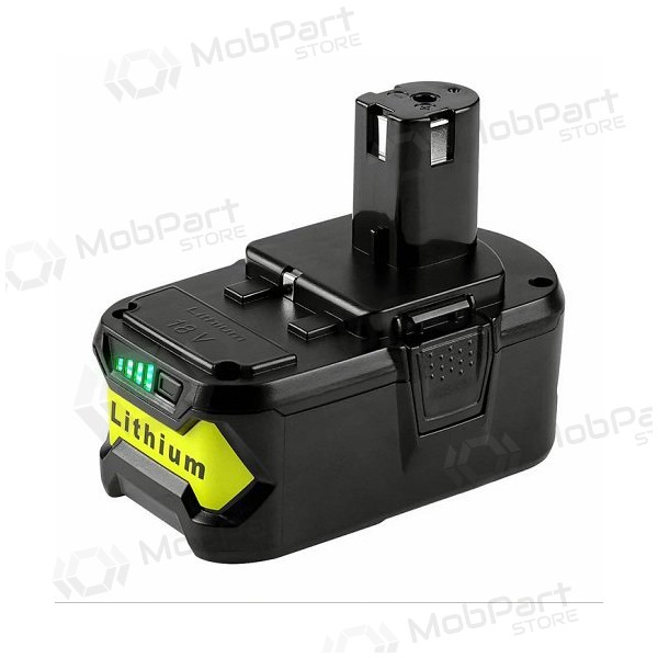 Batteri Ryobi ONE+ RB18L60 / P108 18V för verktyg 6Ah Li-ion med laddningsindikator (ersättning)