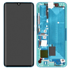 Xiaomi Mi Note 10 / Mi Note 10 Pro / Mi Note 10 Lite skärm (grön) (med ram) (service pack) (original)