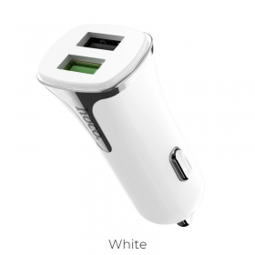 Laddare automobilinis Hoco Z31 Quick Charge 3.0 (3.4A) x 2 USB (vit)