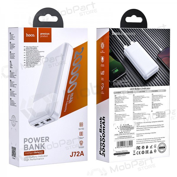 Powerbank Power Bank Hoco J72A 20000mAh vit