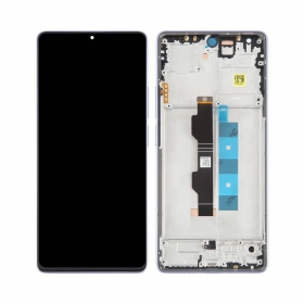 Ekranas Xiaomi Redmi Note 13 Pro 4G/Poco M6 Pro 4G su lietimui jautriu stikliuku och rėmeliu Lavender Purple original (service pack)