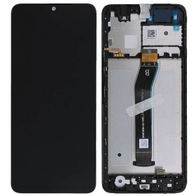 Xiaomi Redmi A3 skärm (svart) (med ram) (Premium)