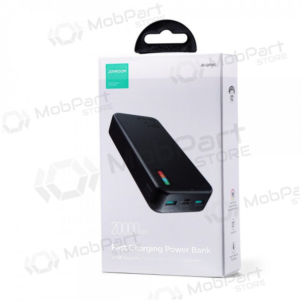 Powerbank Power Bank Joyroom JR-QP195 22.5W 20000mAh svart Powerbank Power Bank Joyroom JR-QP195 22.5W 20000mAh svart