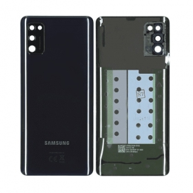 Samsung A415 Galaxy A41 2020 baksida / batterilucka (svart) (begagnad grade B, original)