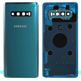 Samsung G975 Galaxy S10 Plus baksida / batterilucka grön (Prism Green) (begagnad grade C, original)