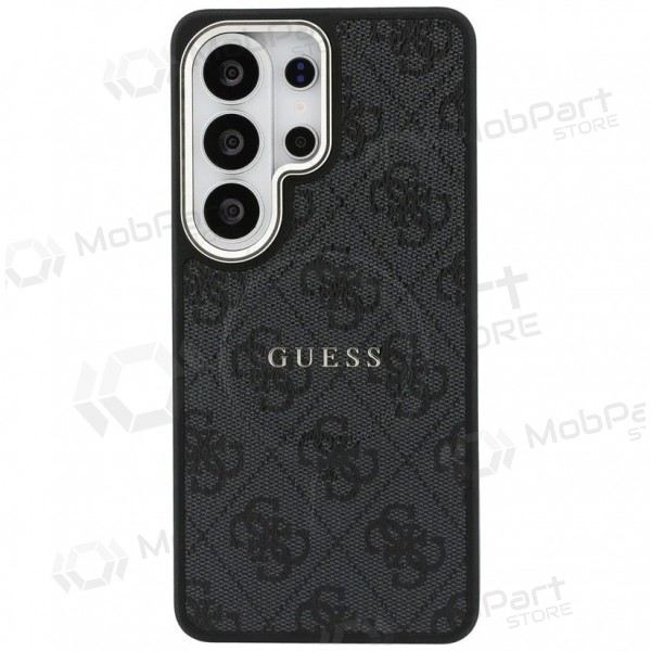 Samsung Galaxy S26 Ultra fodral - Guess PU Leather 4G Gold Frame Magnetic (svart)