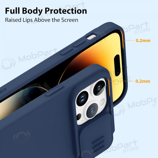 Apple iPhone 15 Pro Max mobilskal „Nillkin Silicone“ (mörkblå)