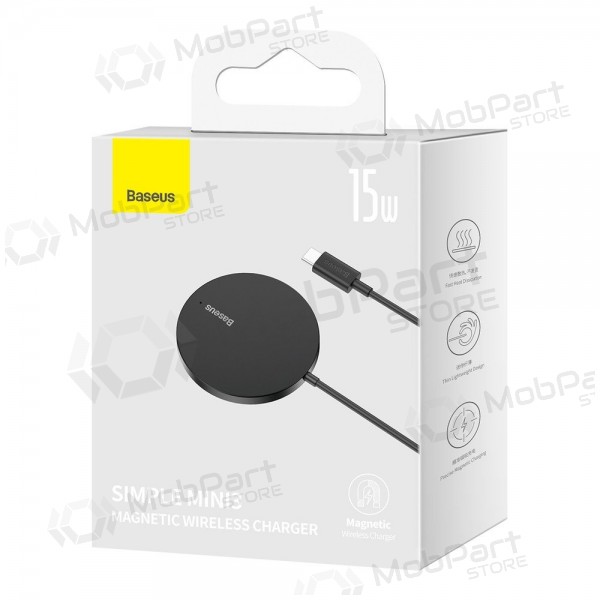 MagSafe trådlös laddare Baseus Simple Mini 3 15 W svart