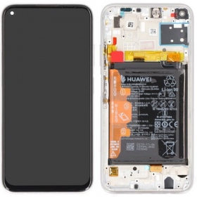 Huawei P40 Lite skärm (Breathing Crystal) (med ram och batteri) (service pack) (original)