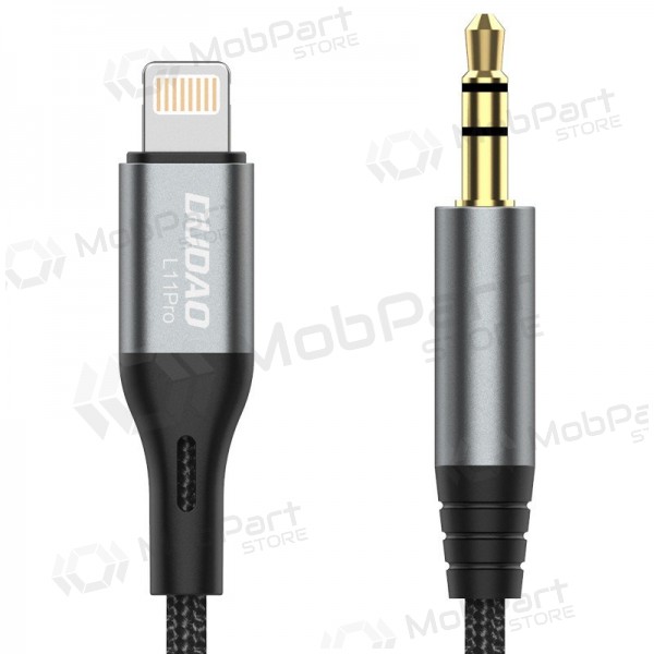 Ljudkabel Dudao L11Pro Lightning till 3.5 mm 1 m svart