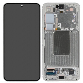Samsung Galaxy S24 skärm (grå) (med ram) (original)