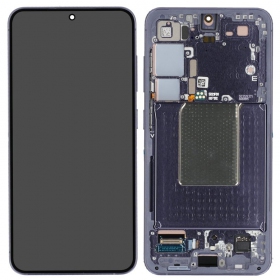 Samsung Galaxy S24 skärm (violett) (med ram) (original)