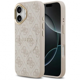 Apple iPhone 17 fodral - Guess PU Leather 4G Gold Frame MagSafe