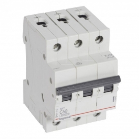 Dvärgströmbrytare MCB RX3 Legrand 419240 (50A, 3P, 230V, 6kA)
