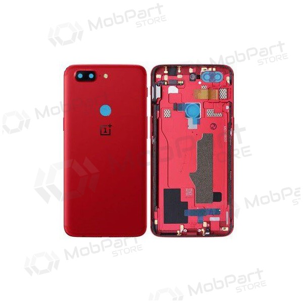 OnePlus 5T baksida / batterilucka röd (Lava Red) (begagnad grade B, original)