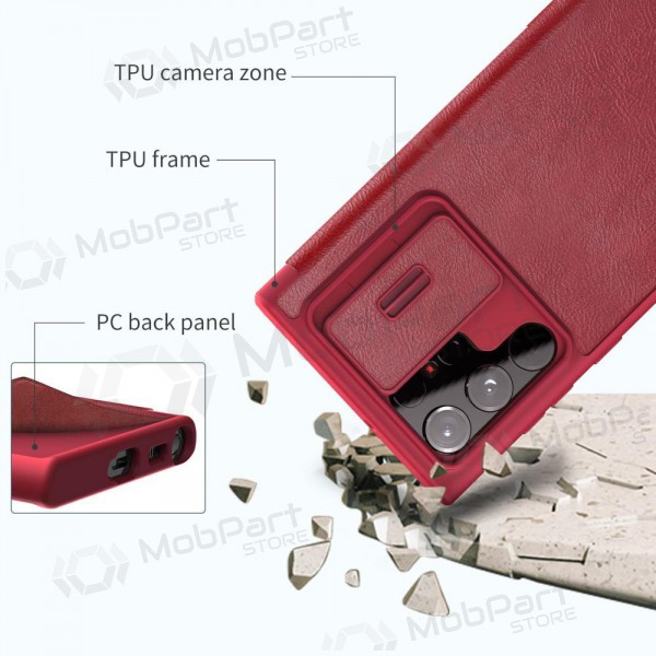 Samsung Galaxy S23 FE fodral „Nillkin Leather“ (röd)