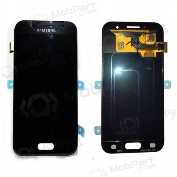 Samsung A320F Galaxy A3 (2017) skärm (svart) (service pack) (original)