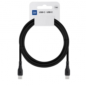 USB-C-kabel Blue Star PJ73-13-3 USB-C till USB-C 1 m 60 W svart