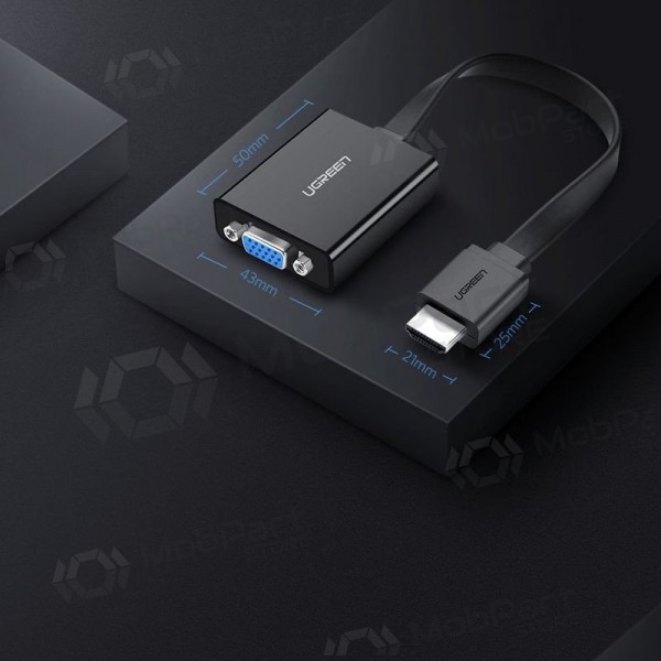 Adapter Ugreen MM103 HDMI till VGA svart