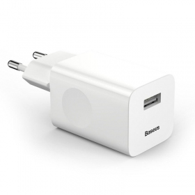 Telefonladdare Baseus CCALL-BX02 24 W USB-A vit