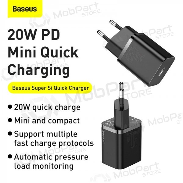 Laddare buitinis Baseus Super Si 20W svart CCSUP-B01