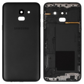 Samsung J600 Galaxy J6 2018 baksida / batterilucka (svart) (begagnad grade B, original)