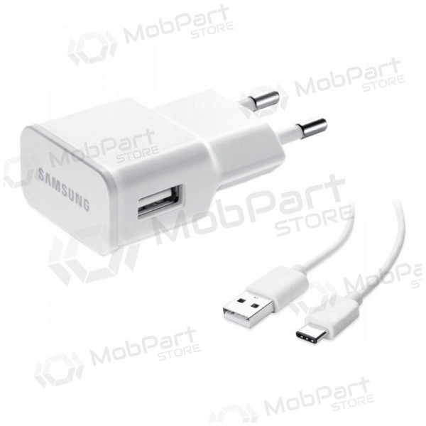 Laddare original Samsung EP-TA200NWE 15W + Type-C kabel vit