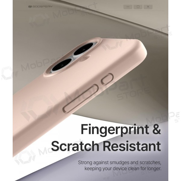 Mobilskal / fodral Mercury Pure Magsafe Silicon Case Apple iPhone 17 rosa sandfärg