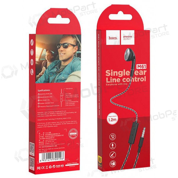 Headset Hoco M61 Mono 3,5mm (svart)
