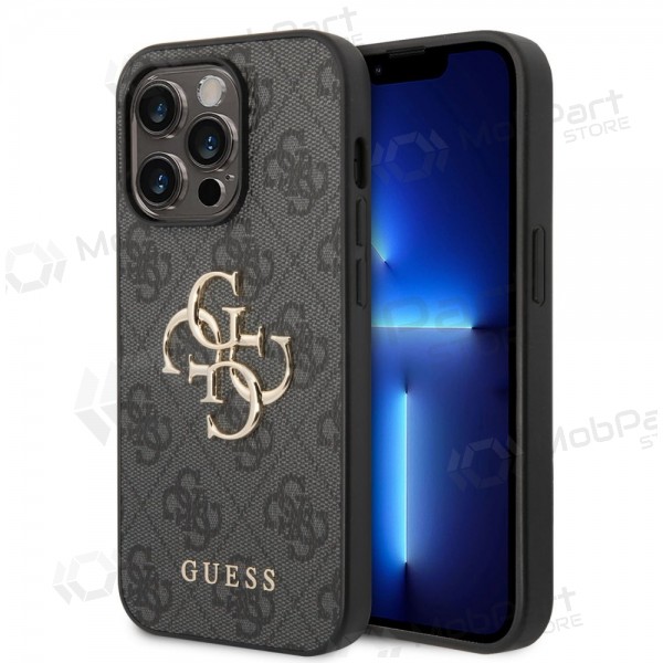 Apple iPhone 14 Pro fodral - Guess PU 4G Metal Logo (grå)