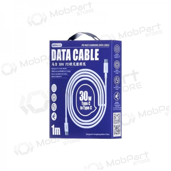 USB kabel Remax RC-C021 USB-C to USB-C 30W 2.0m vit