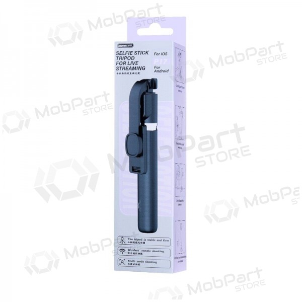 Selfiestick Remax P17 1.3m svart