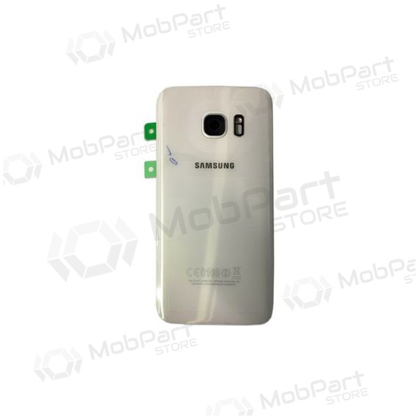 Samsung G935F Galaxy S7 Edge baksida / batterilucka (vit) (begagnad grade B, original)
