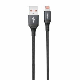 Lightning-kabel Dudao L3SL USB-A till Lightning 1,2 m 3 A svart