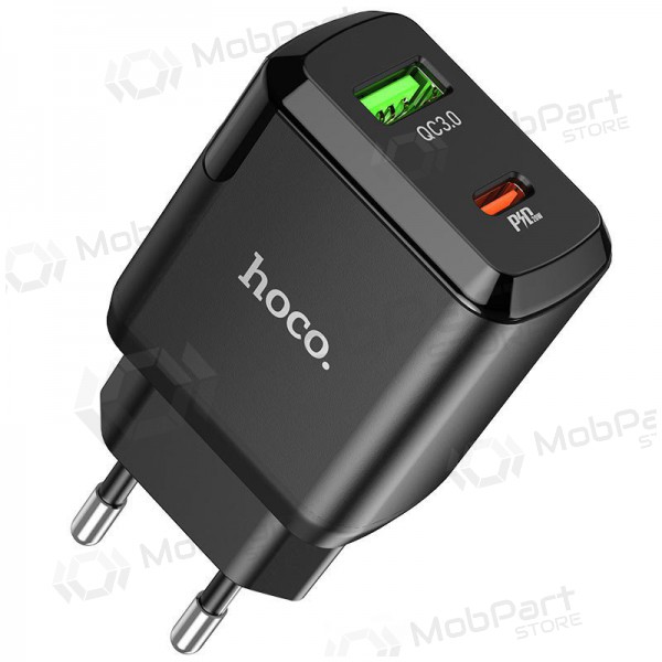 Laddare Hoco N5 USB Quick Charge 3.0 + PD 20W (3.1A) (svart)