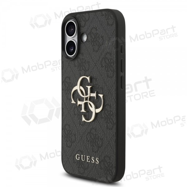 Apple iPhone 17 fodral - Guess PU 4G Metal Logo Strap (svart)
