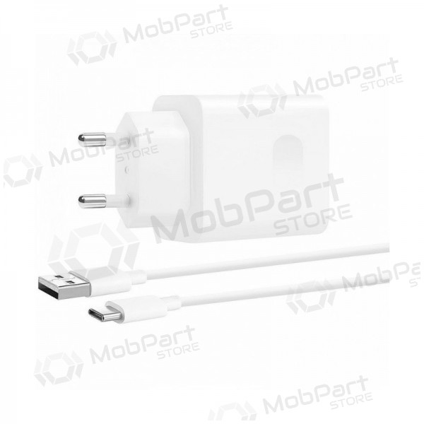 Laddare original Huawei CP404B SuperCharge 22.5W + kabel Type-C 1m förpackningen innehåller vit