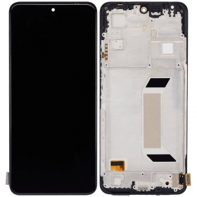 Xiaomi Redmi Note 12 5G, Poco X5 5G skärm (svart) (med ram) (original)