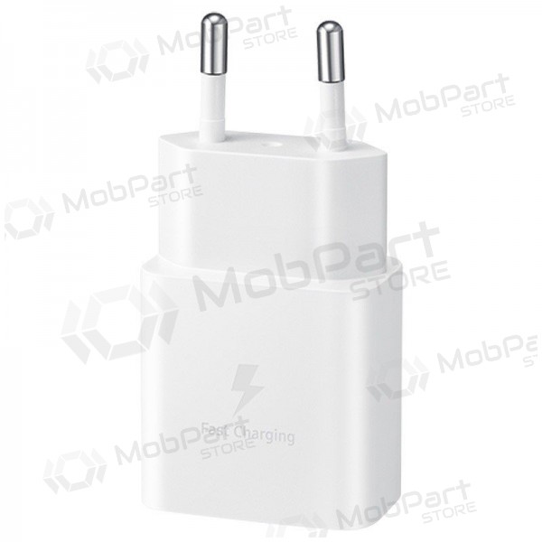 Laddare original Samsung EP-T1510XWEGEU 15W + kabel Type-C 1m förpackningen innehåller vit