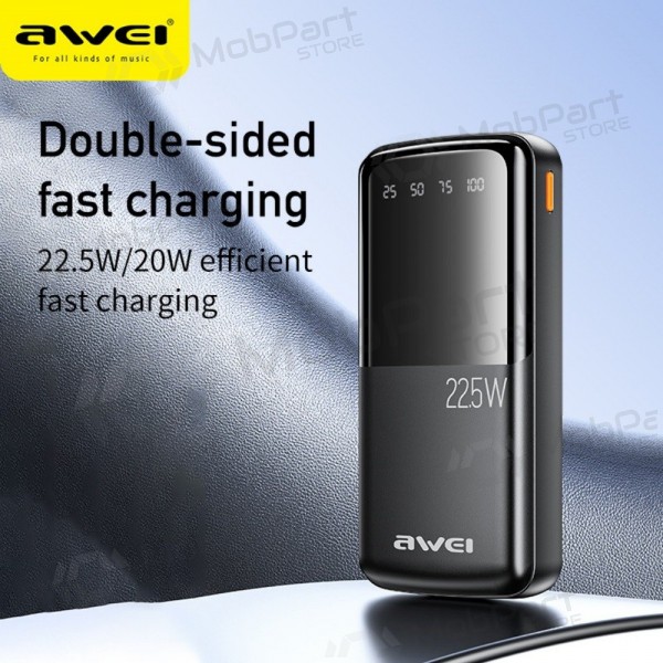 Powerbank Power Bank Awei P13K PD20W/QC22.5W 20000mAh svart