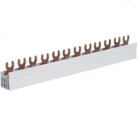 Isolerad kamskena Hager KDN363A (3-polig, 12 moduler, 10 mm²)