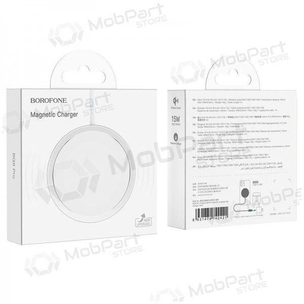 Laddare trådlös Borofone BQ9 Pro Original Magnetic (10W) (silver)