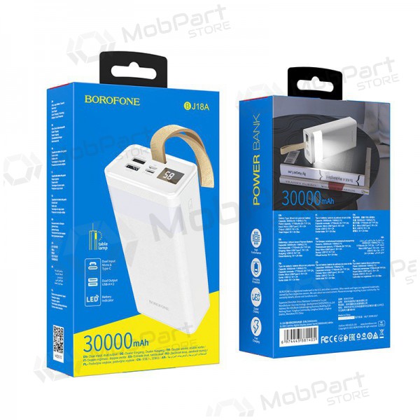 Powerbank Power Bank Borofone BJ18A 2xUSB 2A 30000mAh vit