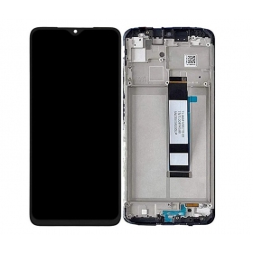 Xiaomi Poco M3 skärm (svart) (med ram) (service pack) (original)