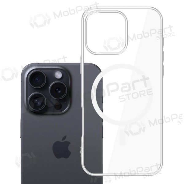 Apple iPhone 16 Pro skal - 3MK Clear MagCase (transparent)